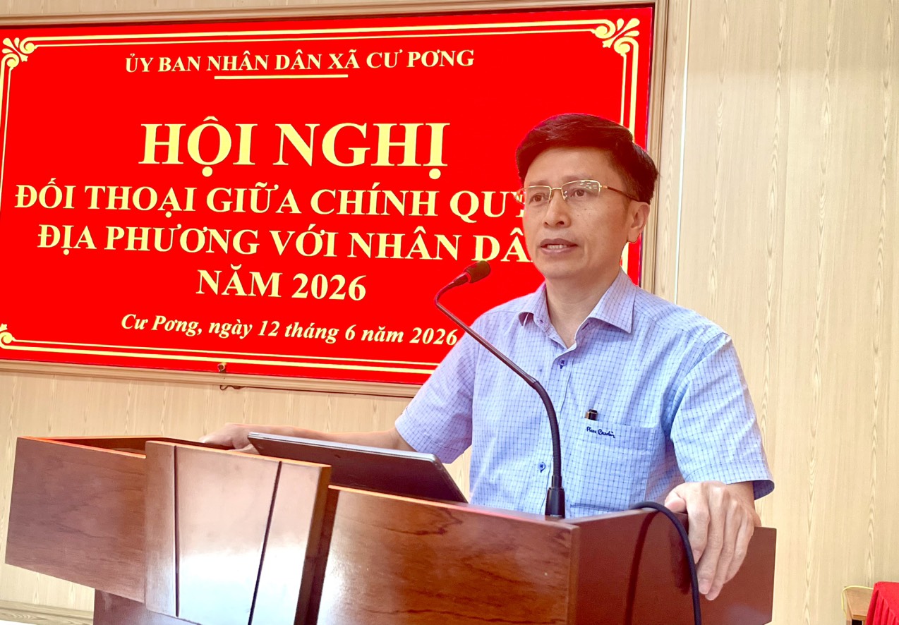 Xã Cư Pơng đối thoại giữa chính quyền địa phương với nhân dân năm 2026