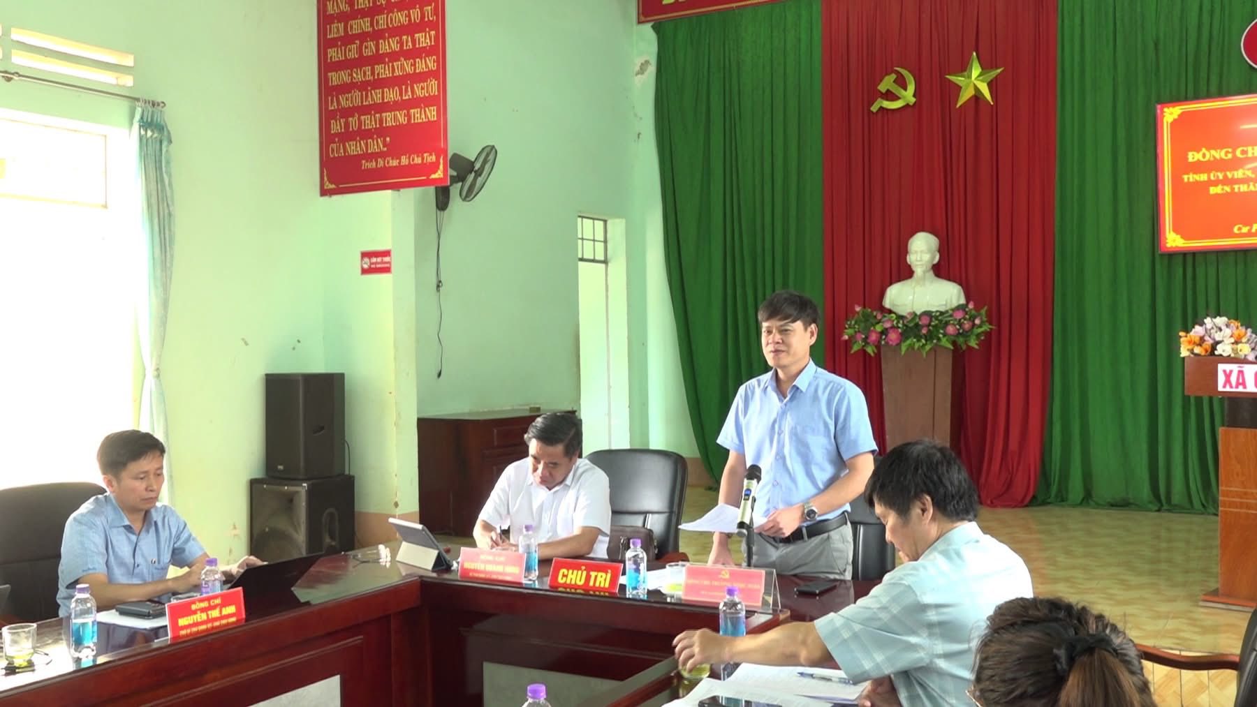 GIÁM ĐỐC SỞ NỘI VỤ TỈNH ĐĂK LĂK VỀ THĂM VÀ LÀM VIỆC TẠI XÃ CƯ PƠNG