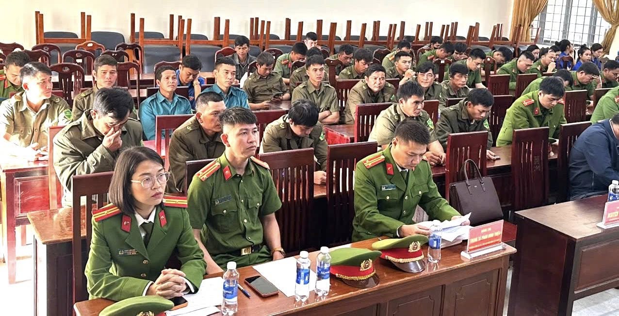 Xã Cư Pơng tổ chức lễ ra quân đợt cao điểm tấn công, trấn áp tội phạm bảo đảm an ninh trật tự