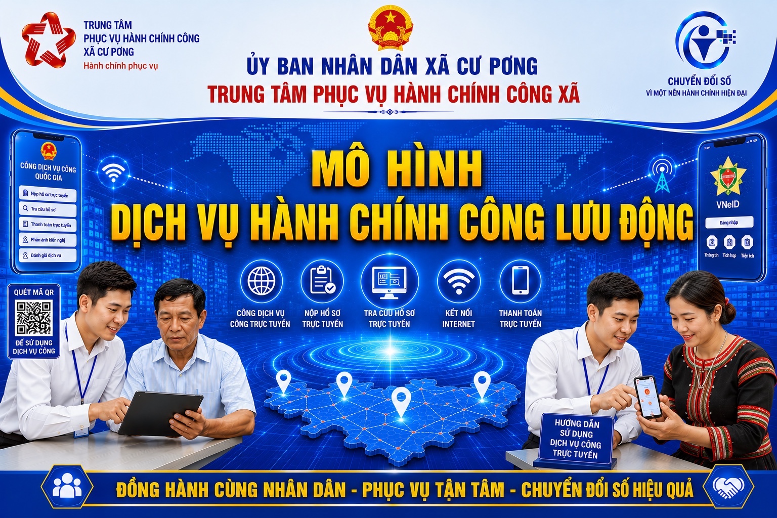 Kế hoạch Thực hiện mô hình “Dịch vụ Hành chính công lưu động” tại các thôn, buôn trên địa bàn xã Cư Pơng năm 2026